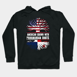 American Grown with Panamanian Roots USA Flag Hoodie